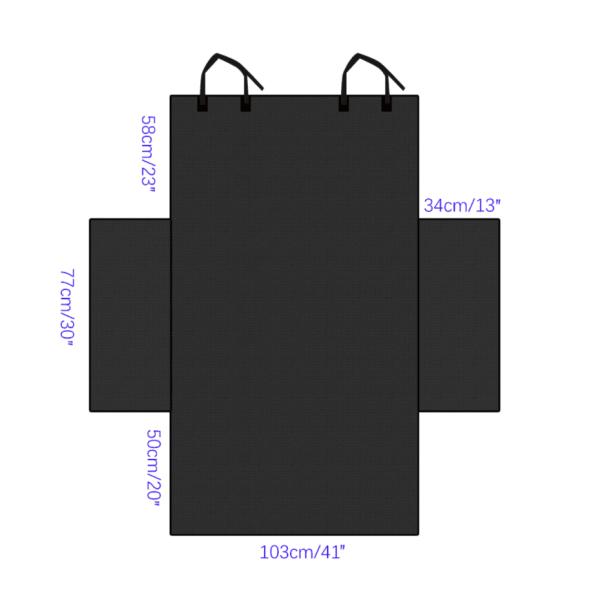 Прочная водоустойчивая циновка автокресла черной собаки гамака 900g собаки заднего сидения тележки