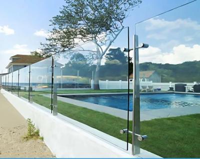 Interior Clear Laminated Tempered  Glass Aluminum transparent Balustrade