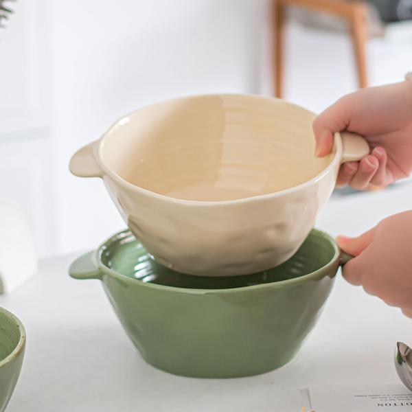 16 Pc Unbreakable Dish Set 8 Inch Noodle Bowl Dessert Salad Bowl Cute Ceramic Rice Bowls