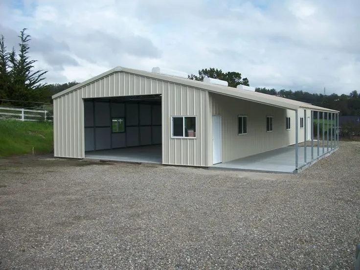 Galvanized Steel Frame Prefabricated Steel Garage with Customizable Design and Wind Load Up to 300 km/h