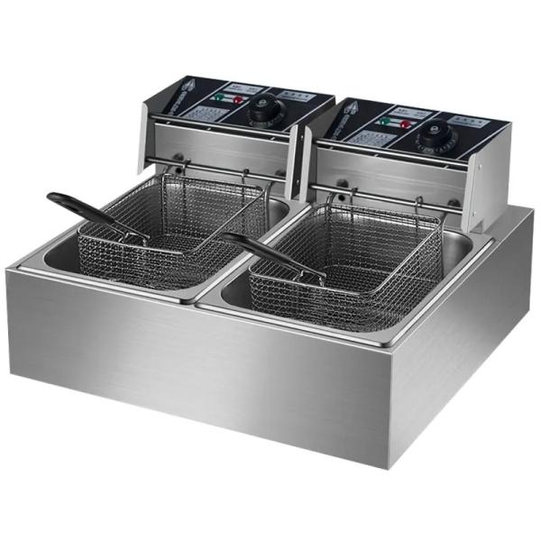 Griddle Braised Stove and Fryer All-in-one Machine Commercial Stall Gas Hand-held Cake Machine Fryer Equipment