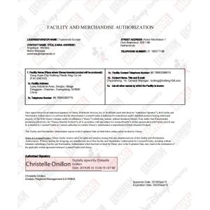 Dongguan Auspicious Industrial Co., Ltd Сертификации