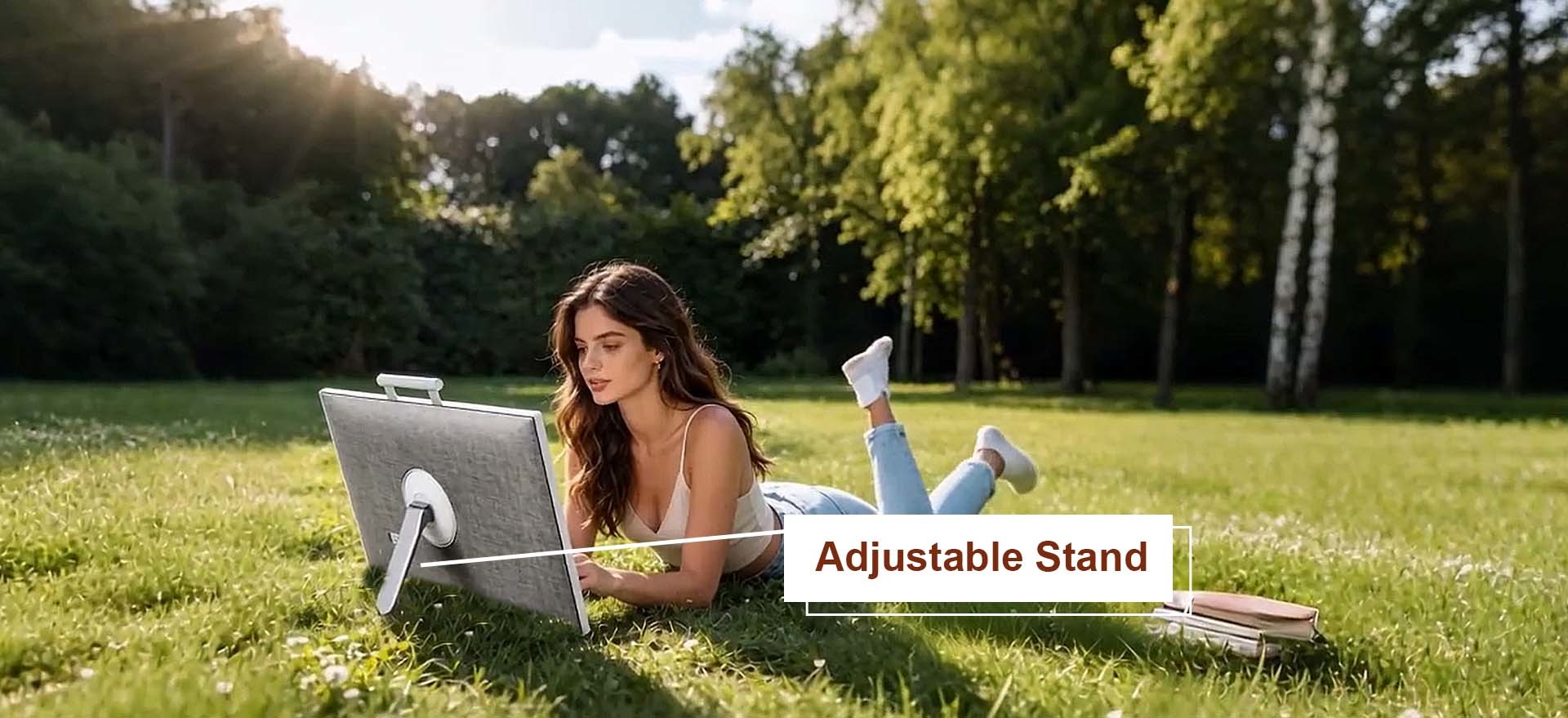 Portable Smart TV 27 Inch Detachable Stand 6nm 8 Core 8GB RAM 128GB ROM 4K Display Wireless Casting Whiteboard Outdoor Camping