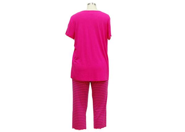 95% Viiscose 5% Elastane Womens Holiday Pajamas Short Sleeve Pj Set Spring Sleepwear
