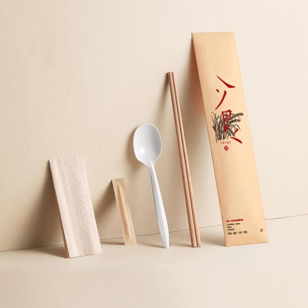 Free Design Eco-Friendly Disposable Cutlery Packaging with Fork and Spoon Chopsticks