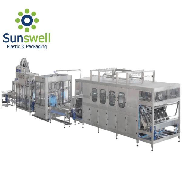 стирка бутылки 19Л чистя СУС304 щеткой машина завалки 5 галлонов