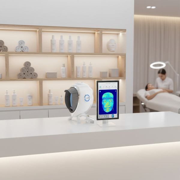 Professional Digital Skin Analyzer for Salon and Spa, Table Skin Hydration Tester for Face