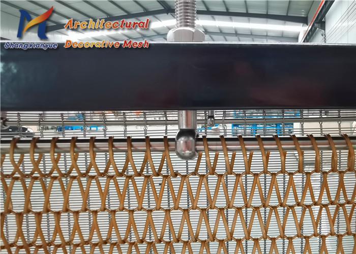 потолки конвейерной ленты ячеистой сети нержавеющей стали 4mm 1mm