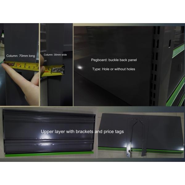 Cold Rolled Steel Gondola Retail Display Shelving 1200x400x1600mm Dimension