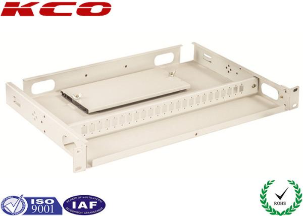 Outdoor 1U 48 Port Fiber Optic Patch Panel Sc Rack Mounted 0.15dB Insertion Loss