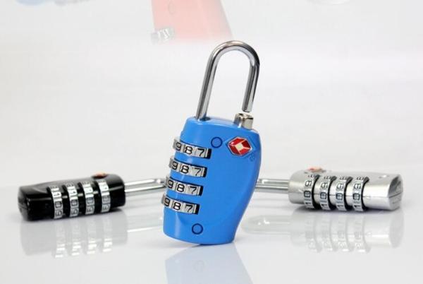 Zinc Alloy TSA 4-digital  travel lock& Fashion Design blue Tsa Luggage Lock& 69.5g Tsa Bag Number Lock