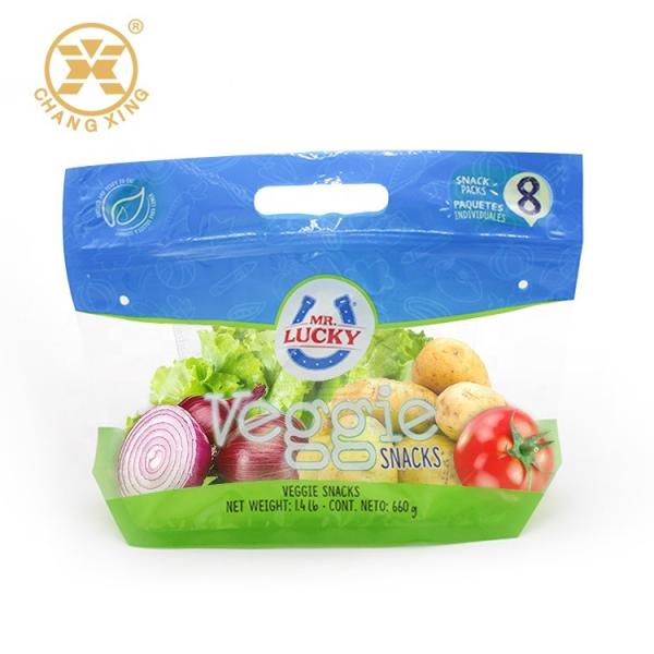 Recycle Anti Fog Fresh Vegetables Packaging Plastic Bag Custom Printed Logo Vegetable Fruit Packaging Pouch Bag With Zipper