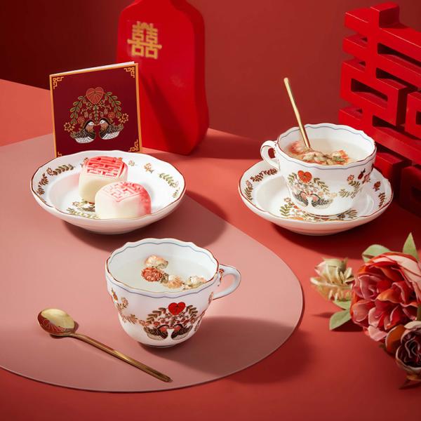 Ready To Ship In Stock 2Pieces Ceramic Cup And Saucer Set Dinnerware Ceramic Coffee Mugs