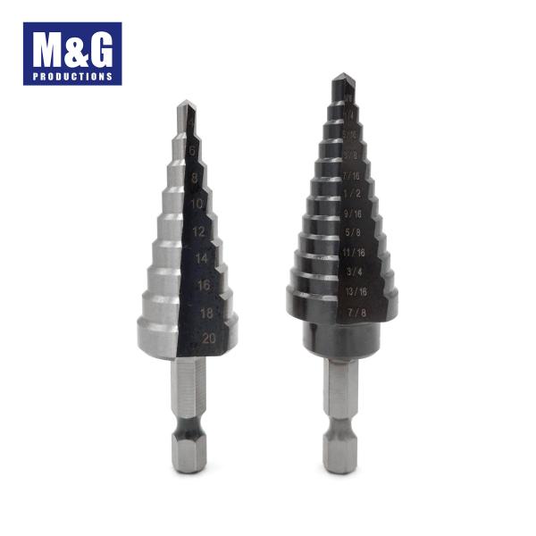 Hex Shank Drill Bits Straight Flute Step Drill For Metal Stainless Steel Aluminium