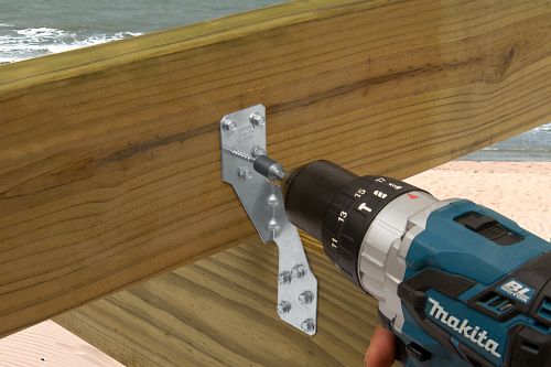 Custom Galvanized Steel Wood Connector Hardware Metal Decorative L Bracket For Timber