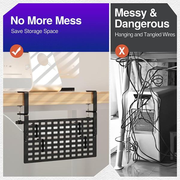 Офисный стол Домашний стальной кабельной организатор поднос экономия места под столом панель проволочной стойки