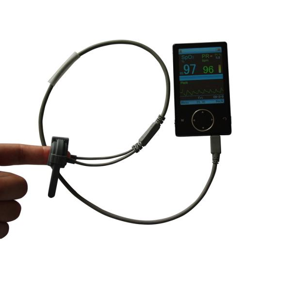 Fingertip Pulse Oximete with 2.8 color OLED  display real-time clock model AH-60F