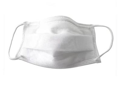 White Color Disposable Earloop Face Mask Superfine Fiber Material Anti Pollution