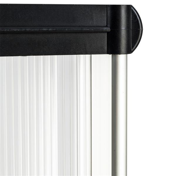 Soundproof 200x100 Canopy Rain Cover , Polycarbonate Porch Canopy Black Holder