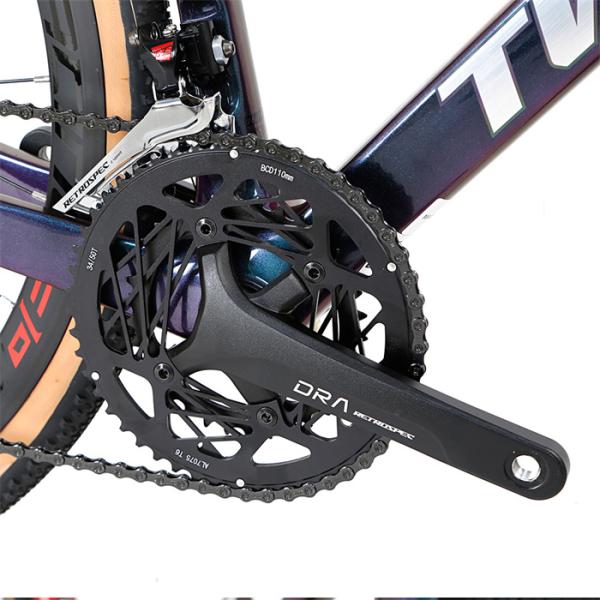 Unisex велосипед гравия волокна углерода, велосипед 8.5KG гравия RETROSPEC голографический