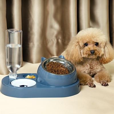 Pet Bowls Feeders 4 in 1 Combination Stainless Steel/Ceramic Dog Cat within LCD Display