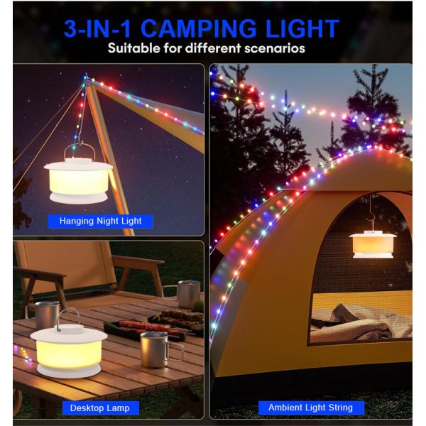 Onsite Metering Lighting Solutions Service Portable Multifunctional LED Camping Light Hanging Outdoor Tent Light for Campers