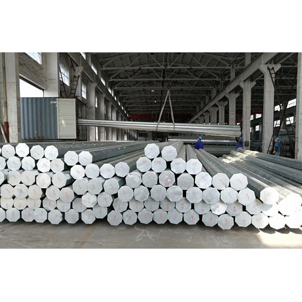 35FT 3mm Thick Q345 500kgf Load Galvanized Octagonal Steel Pole