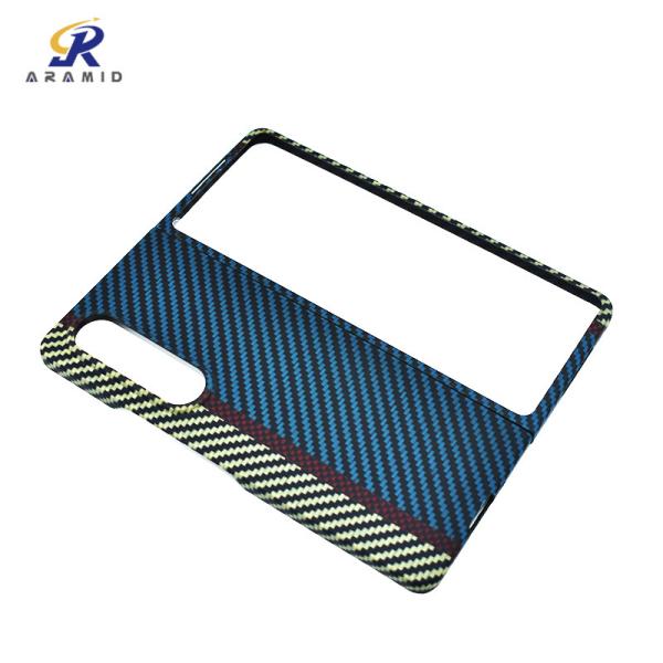 Caso do telefone celular de Kevlar da fibra do carbono de Aramid para a dobra 4 de Samsung
