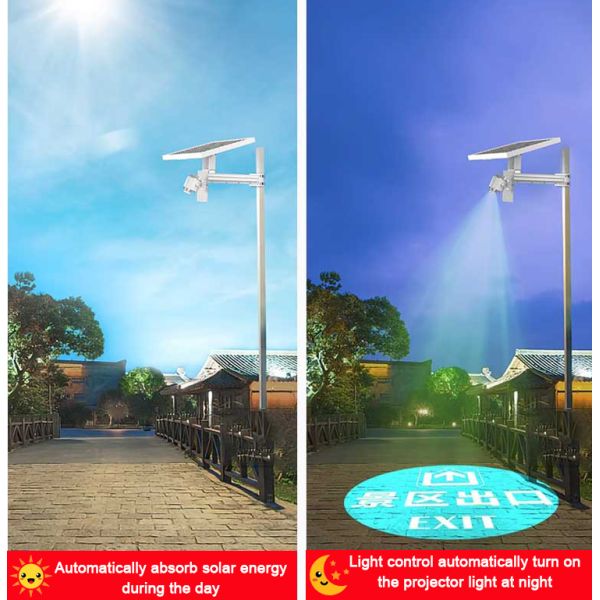 Nebula Solar Battery 40W 60W Gobo Projector System Image Outdoor IP67 Waterproof Solar Light