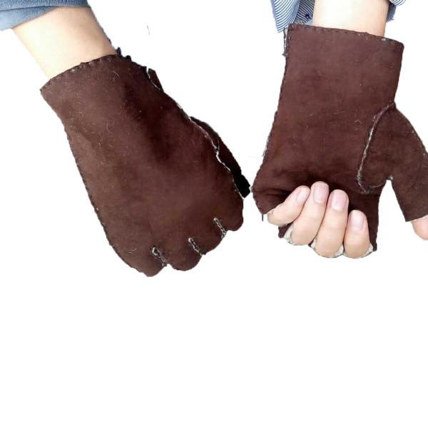 Double Face Leather Fashion Gloves , Touch Screen Cute Women'S Mitten Gloves