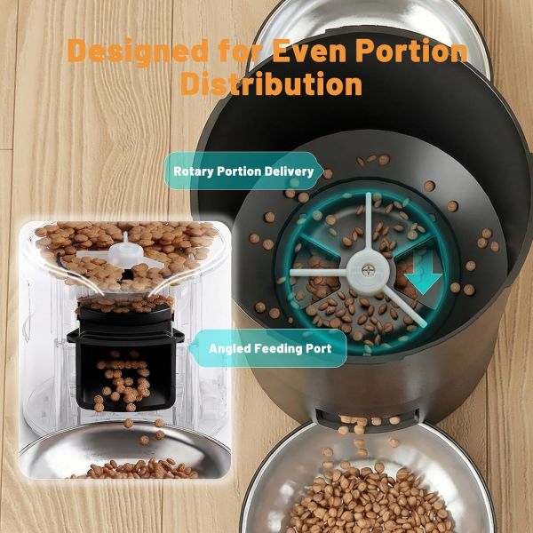 Large Capacity WiFi Automatic Pet Feeder with HD Monitoring Camera