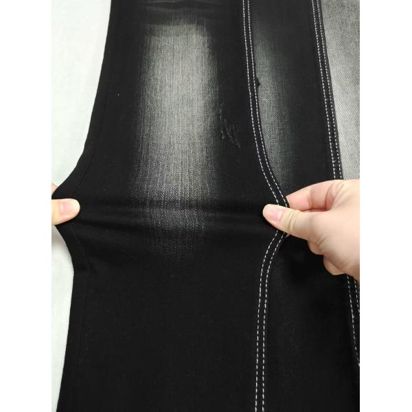 Weak Stretch Dual-Core Siro Yarn Cross Slub  85%Cotton BLACKBLACK 10S Denim Fabric For Jeans Or Jacket