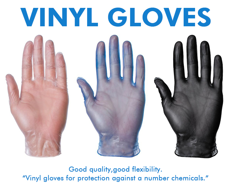 Easy Donning Clear Plastic Food Service Gloves Blue Disposable Food Preparation Gloves Polymer Coated