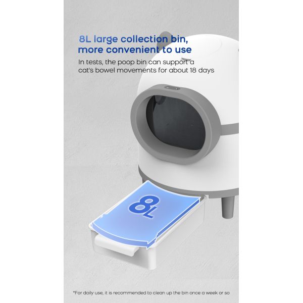 Custom Extra Large Plastic Smart Cat Toilet Litter Box Eco-Friendly Intelligent APP Control Automatic Self-Cleaning Easy Clean