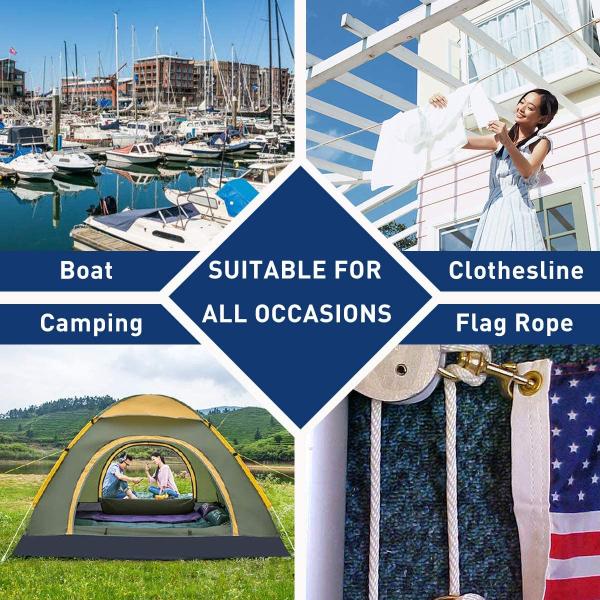 Polypropylene Braided Nylon Rope Clothes Flag Pole Line For Tie Pull Swing Climb Knot