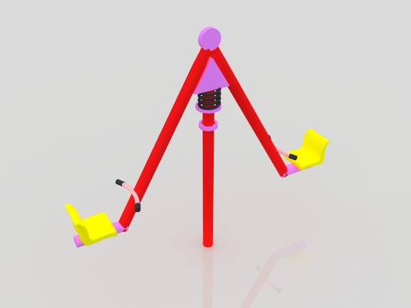 Custom 4-Seat Outdoor Seesaw for Playgrounds and Schools