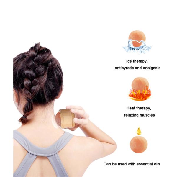 Jade Massage Ball Body Muscles Relaxation Tool for Cold Compress and Heat Therapy Himalayan Rock Salt Body Massager