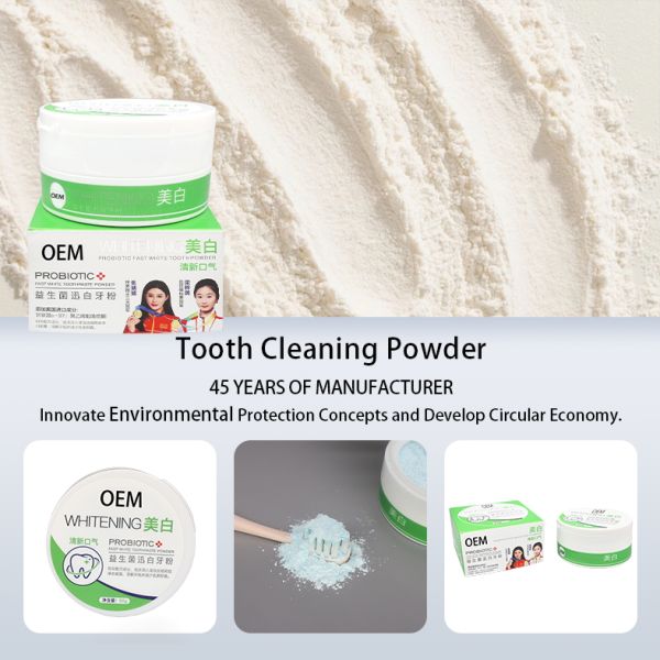 Wholesale Customized 7 Days White Probiotic Organic Mint Flavour Tooth Whitening Multi-Purpose Teeth Whitening Accessories