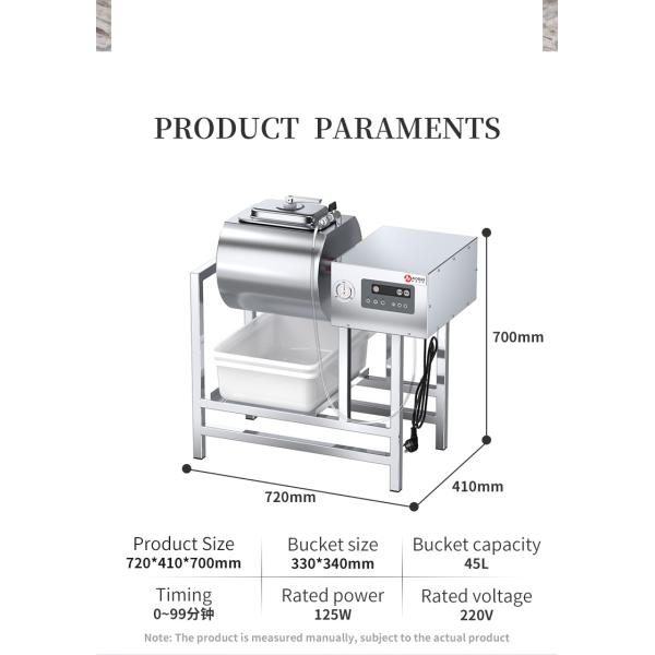 Электрическая соляная машина для мяса для коммерческих ресторанов мощностью 45 л и высокой скоростью