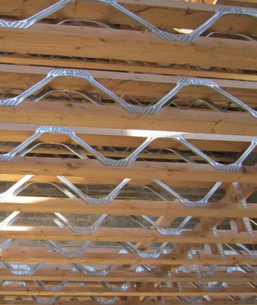 Web Building System Roof Truss Joist with Galvanized Metal Arches and 1.2mm Thickness