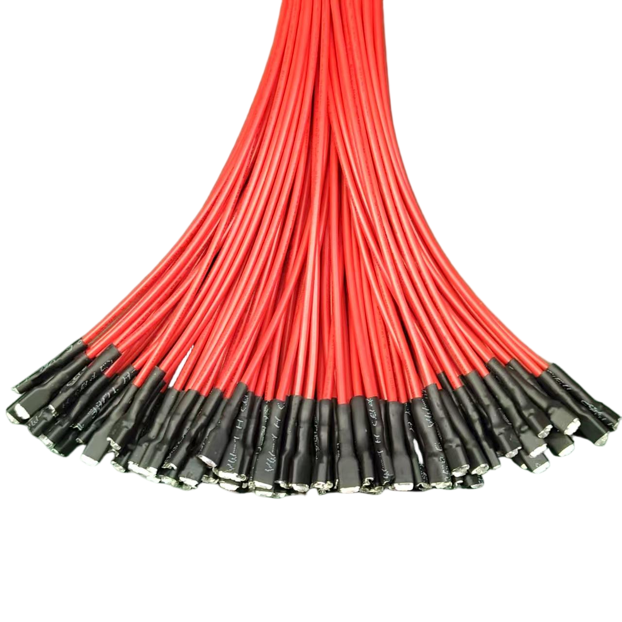 Pre‑Crimped Straight Spade Female Terminal Jumper Wire Harness, 4.8mm 6.3mm Insulated Cable Assembly with Insulating Sheath & Heat Shrink Sealed End for Electric Stackers, UL Certified Factory
