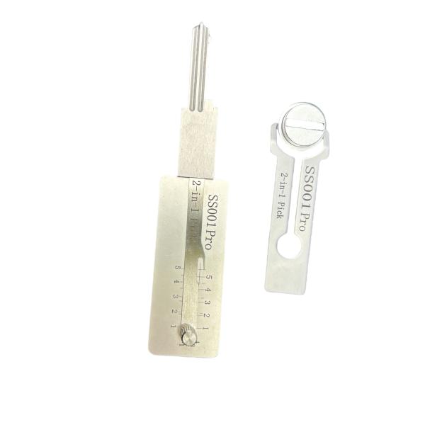 2pcs Lishi Lock Pick Stainless Steel 2 In 1 Lock Pick Portable