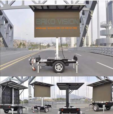6000 Nits P6 Mobile LED Screen Outdoor Led Trailer Truck Display With Solar Panel