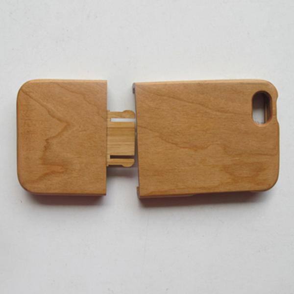 Straight Edge Cherry Wood iPhone Case Separating Type for Apple 5 / SE