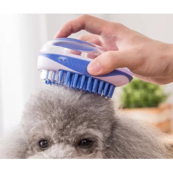 11*7.5*6CM Pet Wash Brush Plastic Dog Washing Brush Tool