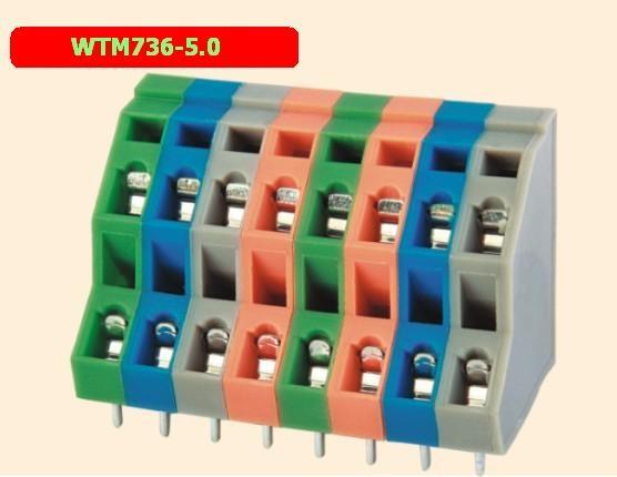 Type TB de ressort de la carte PCB WTM736-5.0, espaçant 5.0mm, ventes directes d'usine
