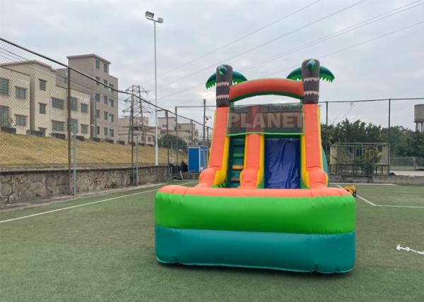 Corrediça de água inflável tropical do anti quintal alugado inflável comercial exterior UV da corrediça de água do vinil dos adultos