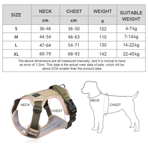 Reflective Breathable No Pull Dog Vest Harness Black Oxford Cloth