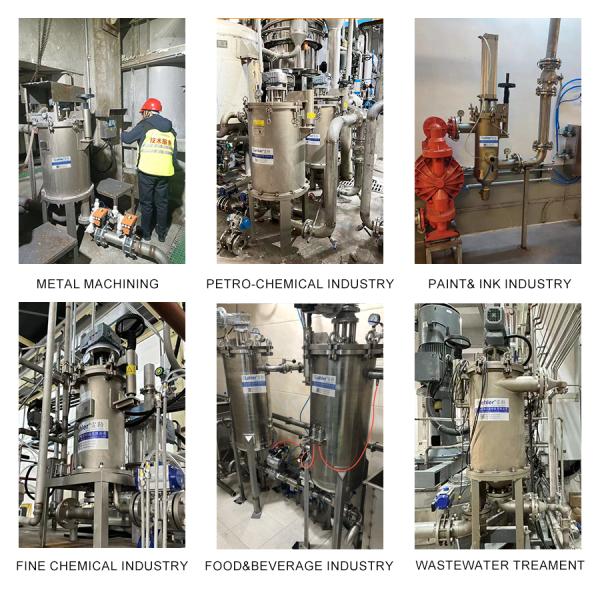 Высокопроизводительный внутренний скрепер LFN219 Пневматический скреб самоочищающийся фильтр из нержавеющей стали 304 для фильтрации вязкой жидкости