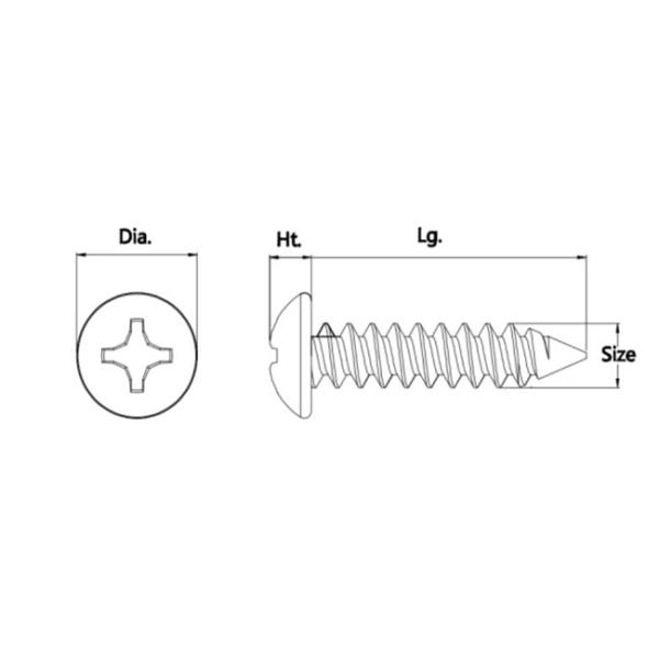 Tornillo redondo de acero de la longitud M6 X 10m m de los tornillos penetrantes 6-30m m de la cabeza del titanio